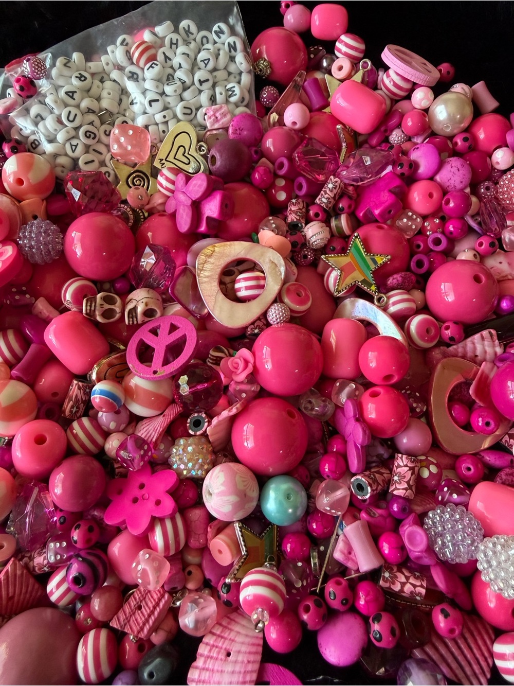 2lbs Assorted Pink Bead Mix - Craft & Jewelry Accessories